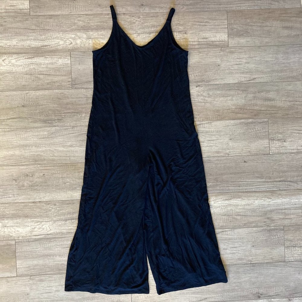 Women's Athleta Nighttime Bliss Sleep V Neck Romper, Black, Size Small
